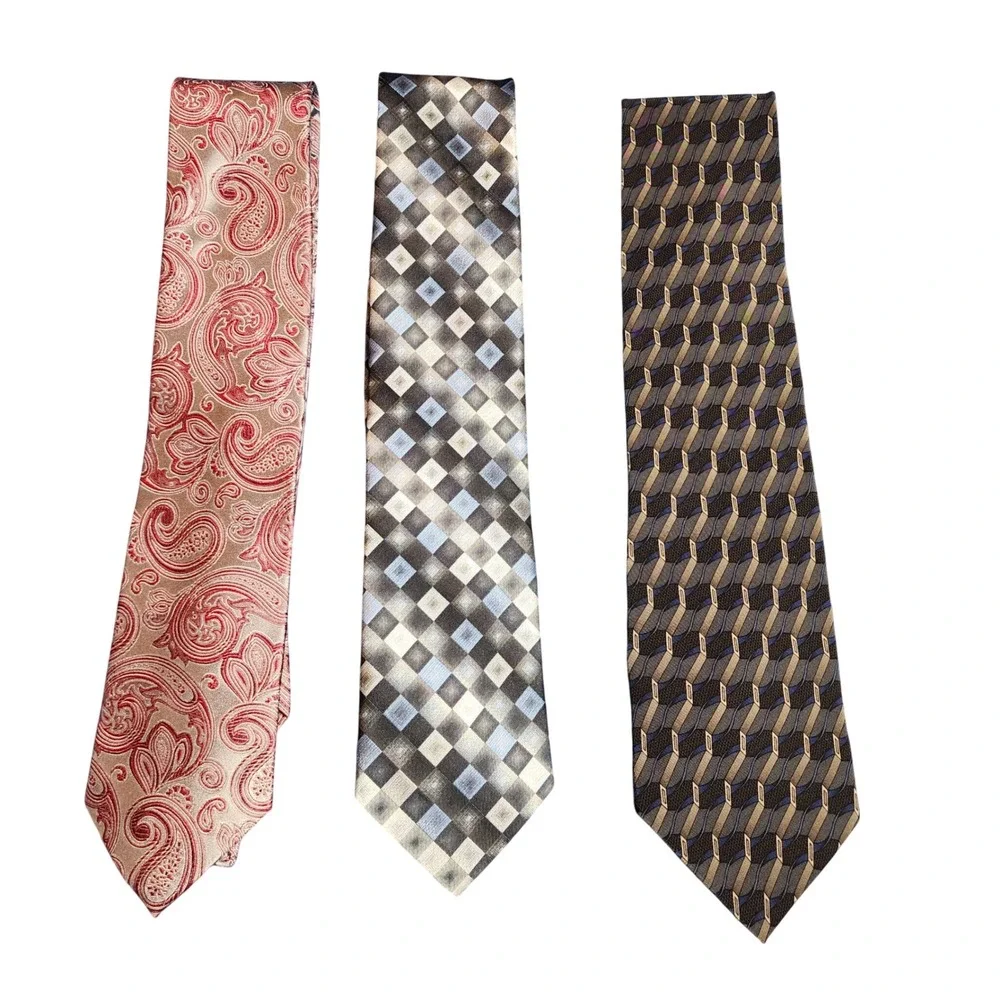 CLEARANCE 💲6️⃣Neckties Silk Polyester Paisley Diamond Geometric Patterns Formal